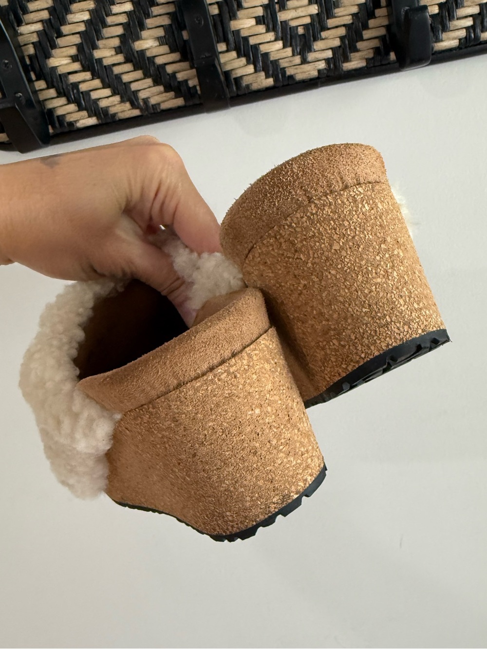 Birkenstock Papillio Namica Teddy Wedge Sandals - Size 39/Size 8 - Picture 8 of 15